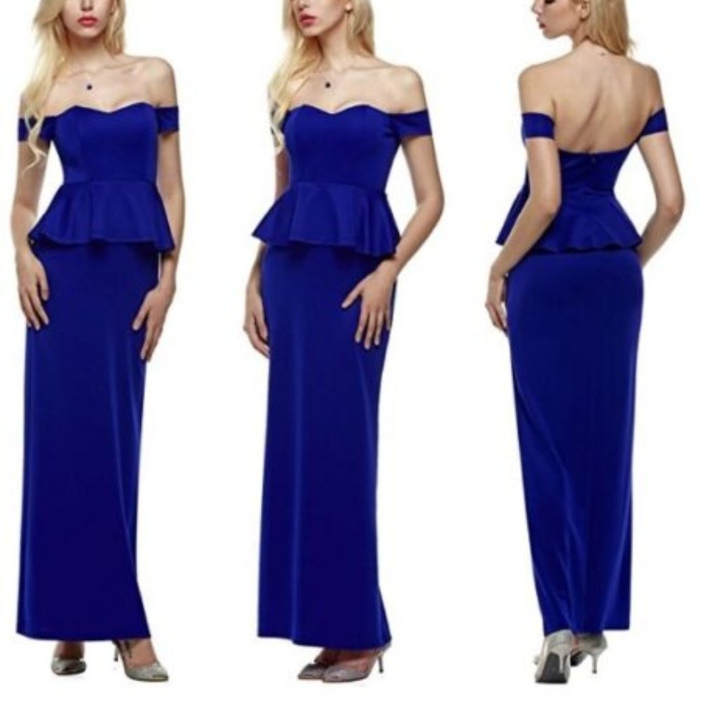 Strapless Drop Shoulder Dress